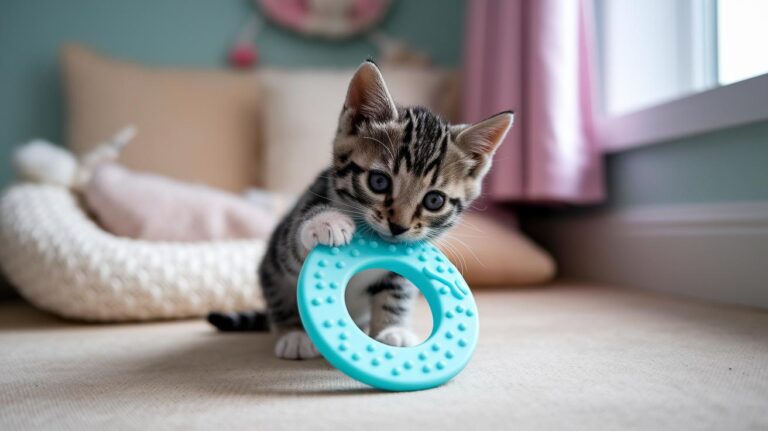 Kitten Teething Toys Spark Safe Playtime