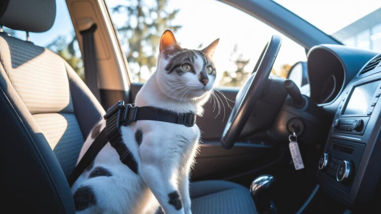 Pet Seatbelt For Cat Safety: Cozy Car Ride